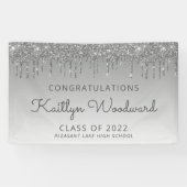 2022年銀グリッター点滴卒業 横断幕 (横)