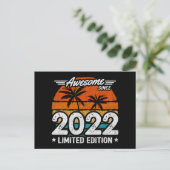 2022年限定 レトロかっこいい 2022年から誕生 ポストカード (スタンド正面)