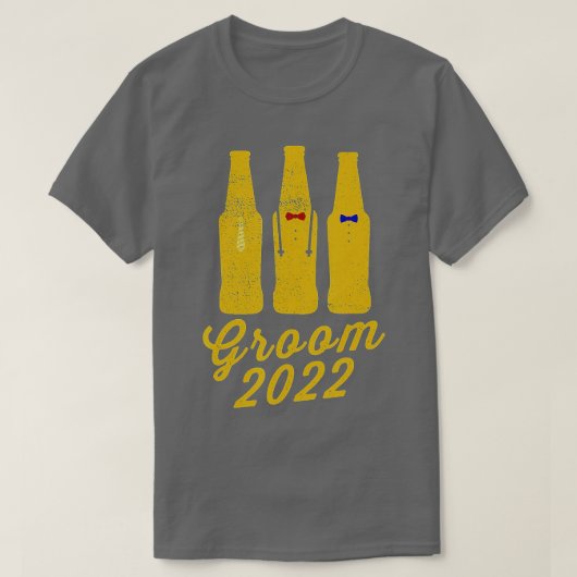 2022年面白い新郎の友人たちとの独身最後の夜 Tシャツ (デザイン正面)