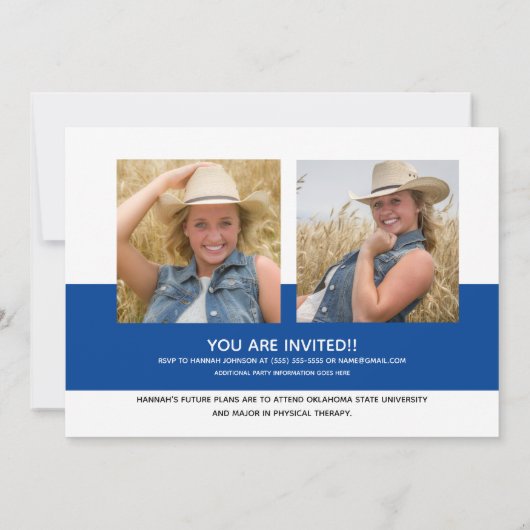 2022年高校卒業 案内状 (裏面)