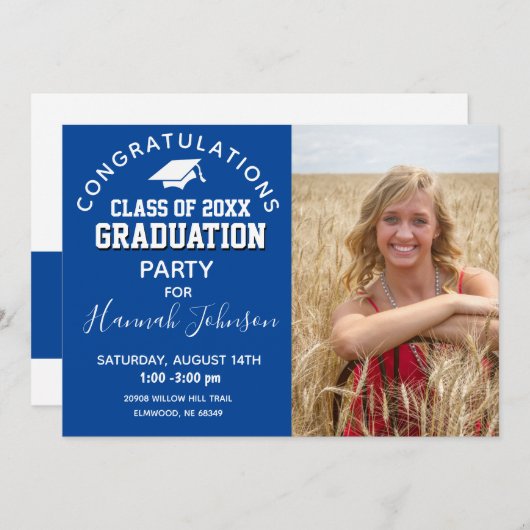 2022年高校卒業 案内状 (正面/裏面)