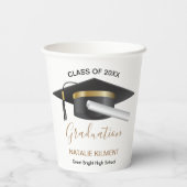 2022年黒・金ゴールド大学院卒業 紙コップ (裏面)