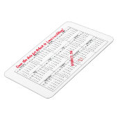 2022年1回毎パーソナライズされた年のカレンダーの保存 マグネット (左側)