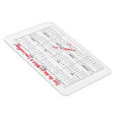 2022年1回毎パーソナライズされた年のカレンダーの保存 マグネット (右側)