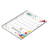 2022年10月カレンダーハッピーバースデー手帳 ノートブック (左側)