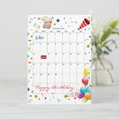 2022年11月カレンダーハッピーバースデー招待状 招待状 (スタンド正面)
