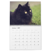2022年12カ月の壁掛けカレンダー、美しい黒猫たち カレンダー (1月 2027)