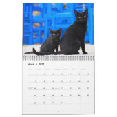 2022年12カ月の壁掛けカレンダー、美しい黒猫たち カレンダー (3月 2027)