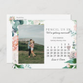 2022年12月の日付を保存赤面フローラ金ゴールドChic ポストカード (正面/裏面)