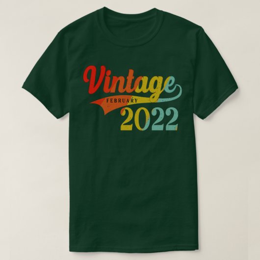 2022年2月誕生日ヴィンテージ2022年2月Wesoo Tシャツ (デザイン正面)