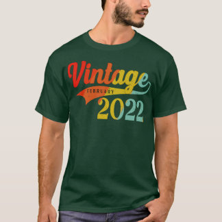 2022年2月誕生日ヴィンテージ2022年2月Wesoo Tシャツ