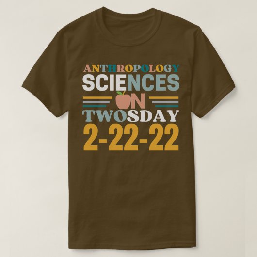 2022年2月22日の人類学科学 Tシャツ (デザイン正面)
