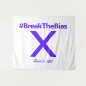 2022年3月8日の女性の日、ハッシュタグの偏見を打破する タペストリー (正面(横))