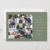 2022年6枚の写真コラージュ緑を思い出す年 シーズンカード (正面)