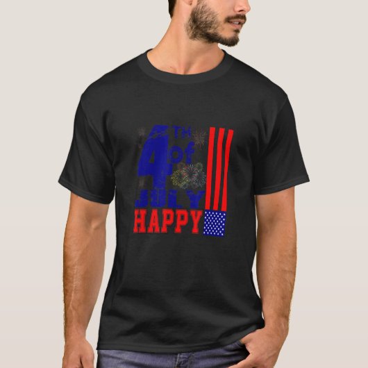 2022年7月独立記念日アメリカ国旗 Tシャツ (正面)