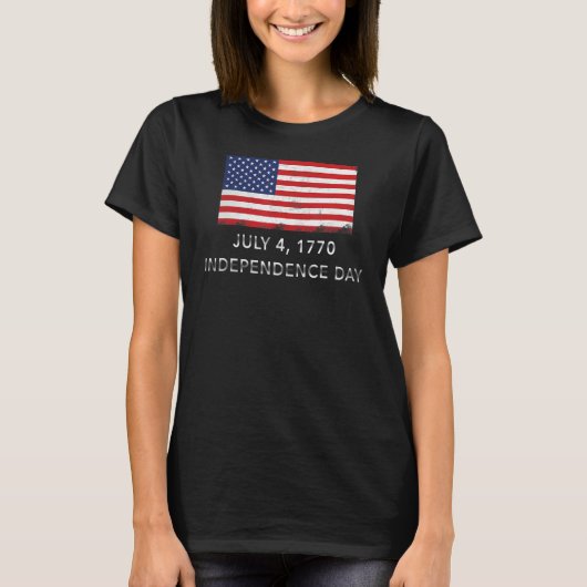 2022年7月独立記念日アメリカ国旗 Tシャツ (正面)