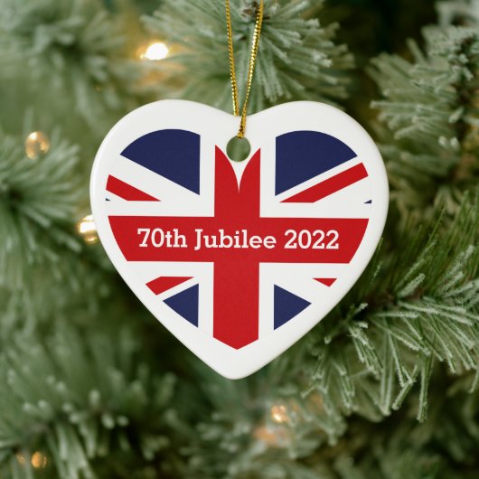 2022年7月70日/イギリス国旗 セラミックオーナメント (ツリー)