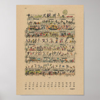 2022年8月ハッピーノーツカレンダーポスター ポスター