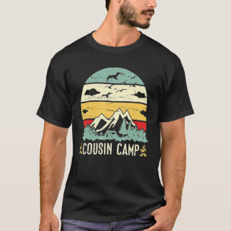 2022年 いとこキャンプ ファミリーキャンプ 夏  レトロ Tシャツ