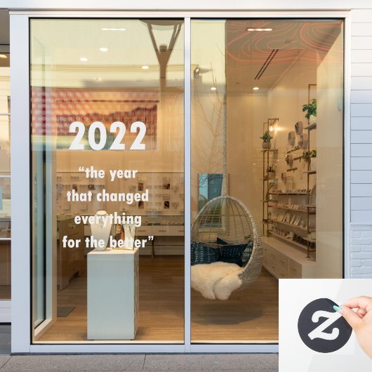 2022年 新年のモチベーションを高める名言 ウィンドウサイン (店舗窓)