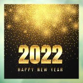 2022年 新年 ゴールド ブラック ビジネス ショップ ウィンドウサイン (シート3)