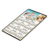 2022年 月別カレンダーストライプ | オリジナル写真 マグネット (左側)