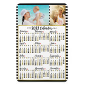 2022年 月別カレンダーストライプ | オリジナル写真 マグネット (縦)