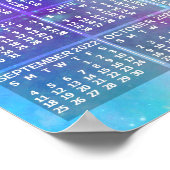 2022年 月別カレンダー ボーホー 水彩 3枚の写真 ポスター (角)