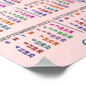 2022年 月別 カラー カレンダー カスタム 3枚の写真 ポスター (角)