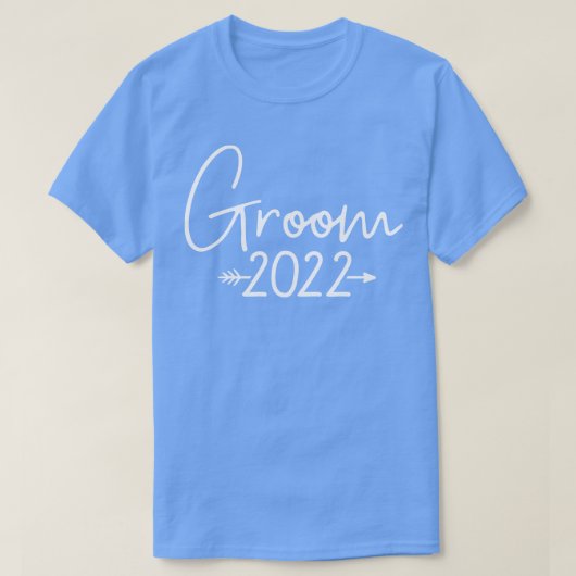 2022年 結婚式や結婚前のお別れパーティーに最適なグルーム Tシャツ (デザイン正面)