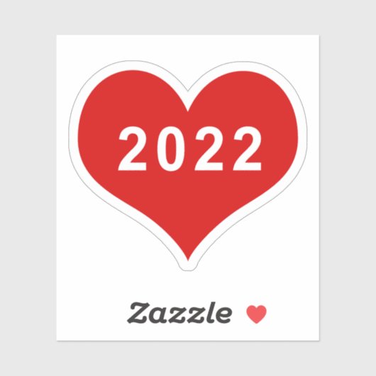 2022年 赤いハート ラブ ステッカー ビニール シール (シート)