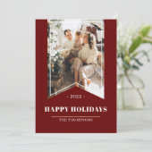 2022年 赤いモダンなハッピーホリデイズ 家族写真, カスタマイズできます。
© Gorjo シーズンカード (スタンド正面)