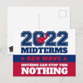 2022年 赤い波 何物もこの流れを止められない NOTHING ポストカード (正面/裏面)