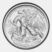 2022年 $25 パラジウム アメリカンイーグル ラウンドシール (正面)