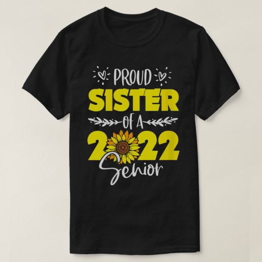 2022年Graduの誇りを持ったWomens Sunflower Sister Tシャツ (デザイン正面)