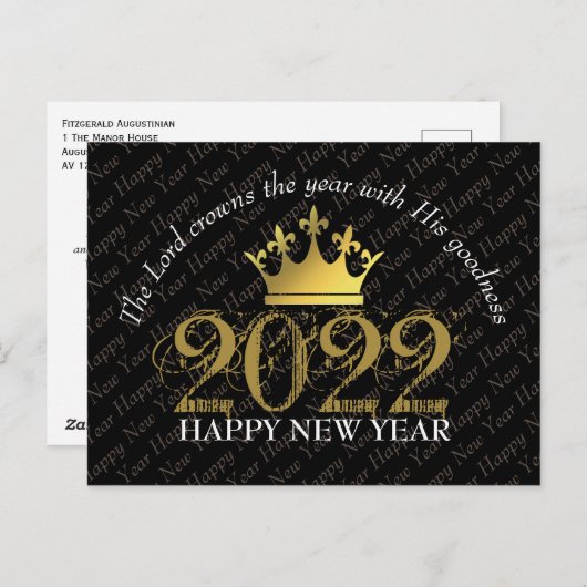 2022年LORD CRONS YEAR Christian Happy New Year ポストカード (正面/裏面)