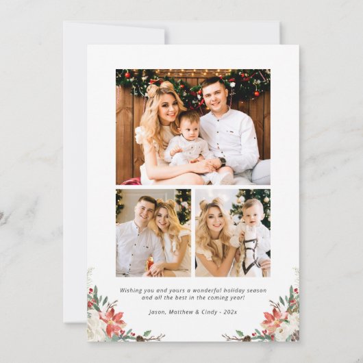 2022新しいデザインモダンアーチフォトメリークリスマス シーズンカード (裏面)