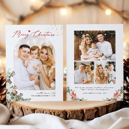 2022新しいデザインモダンアーチフォトメリークリスマス シーズンカード