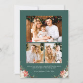 2022新規！メリークリスマススクリプトファミリー4写真 シーズンカード (裏面)