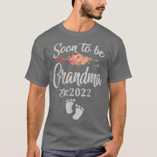 2022母の日の最初のおばあちゃんになる女性 Tシャツ
