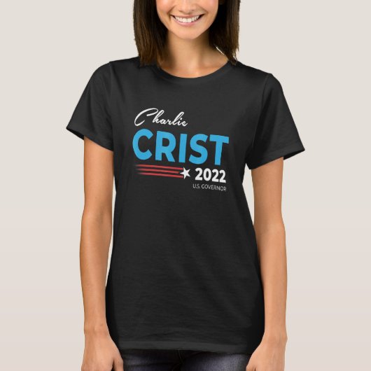 2022民主党知事のためのチャーリー・クリスト Tシャツ (正面)