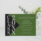 2022目盛り付き黒緑編モダン集可能色 招待状 (スタンド正面)