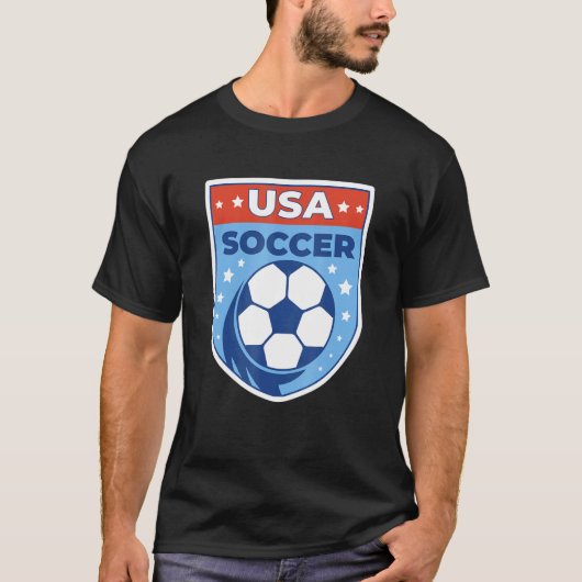 2022米国サッカーチームがアメリカの選手コーチをサポート Tシャツ (正面)