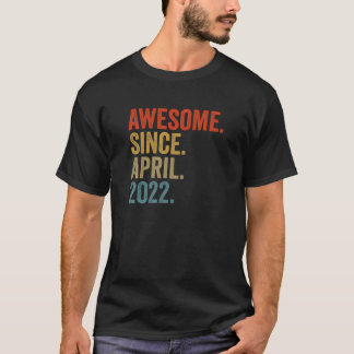 2022素晴らし年4月1日誕生日ヴィンテージリター以降 Tシャツ