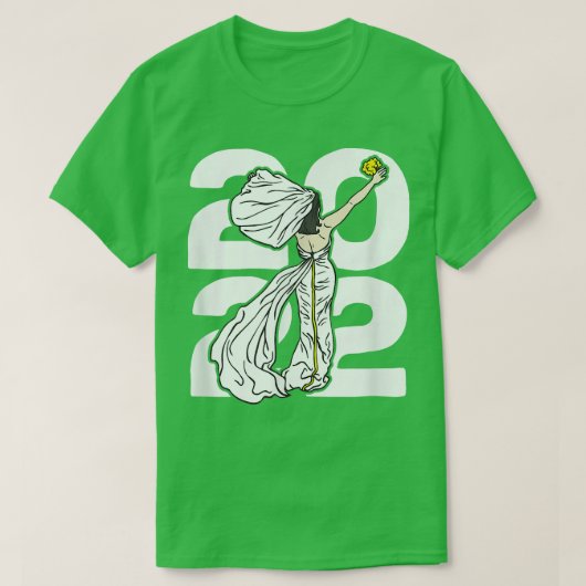 2022結婚年の花嫁が花束祭2 Tシャツ (デザイン正面)