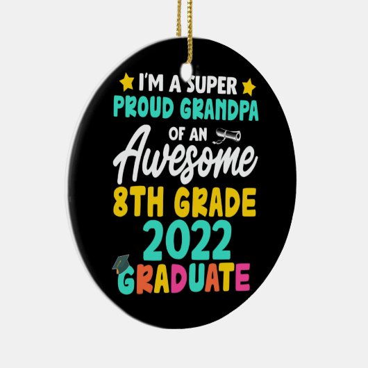 2022誇りを持った年8級卒業おじいちゃんクラス セラミックオーナメント (右)