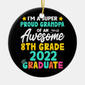 2022誇りを持った年8級卒業おじいちゃんクラス セラミックオーナメント (正面)