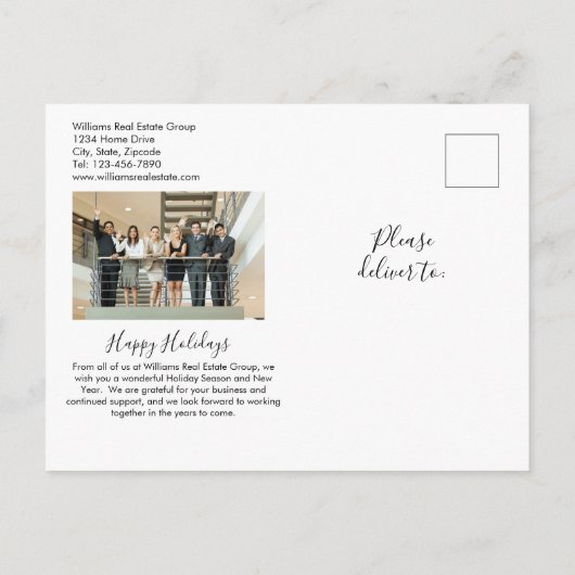 2022販売サイン写真エスティ実在ティーホリデーポストカード シーズンポストカード (裏面)