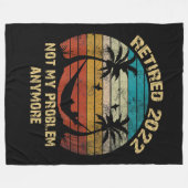 2022退職したビーチでの私の問題の退職 フリースブランケット (正面(横))