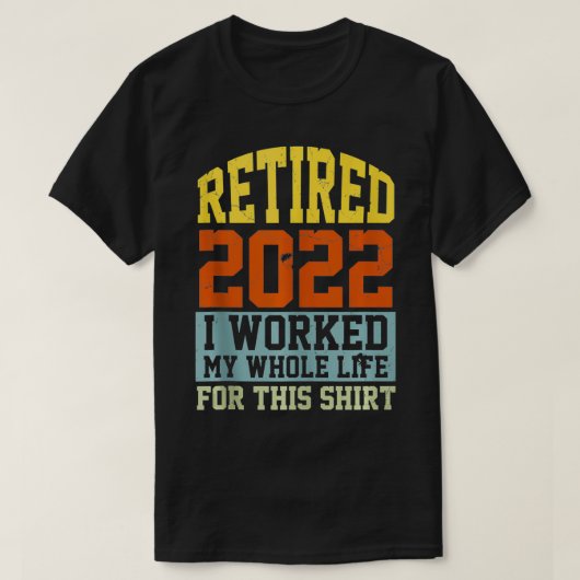 2022退職した年のヴィンテージおもしろい引退ユーモア男性 Tシャツ (デザイン正面)
